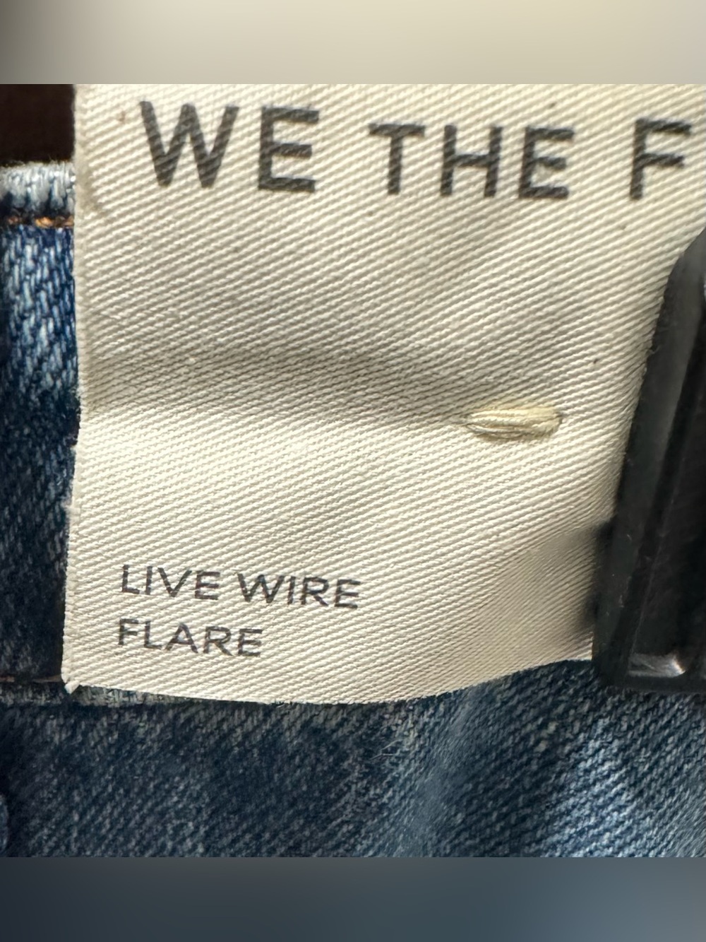 We the free Live Wire Pants. Wide-Leg High-Rise Blue Jeans - Picture 12 of 12